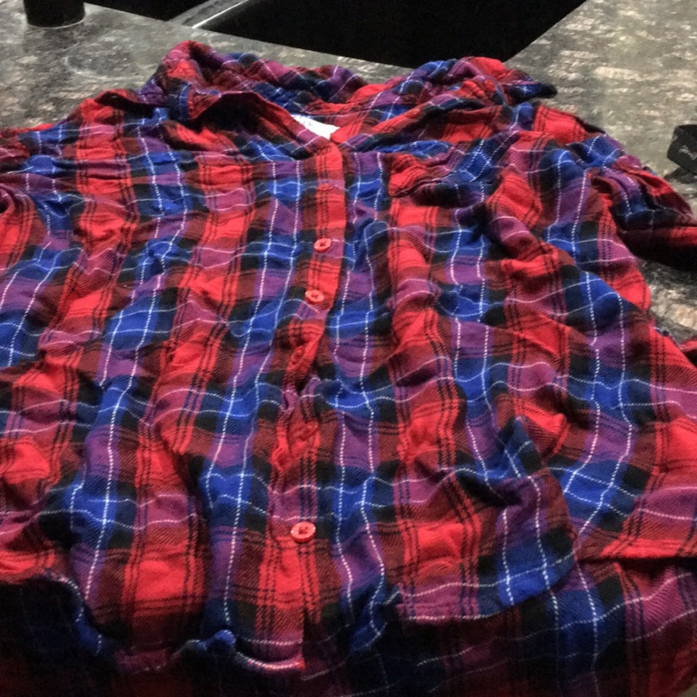 Justice plaid shirt